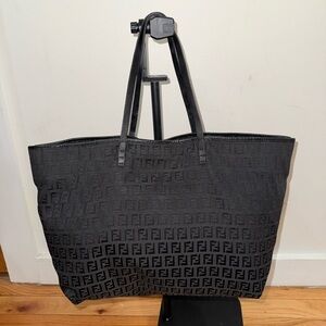 Fendi Zucca Black Monogram Tote Bag